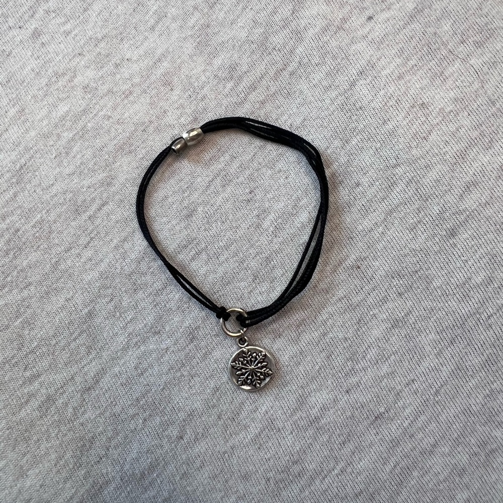 Alex and Ani Silver and Black Charm Bracelet